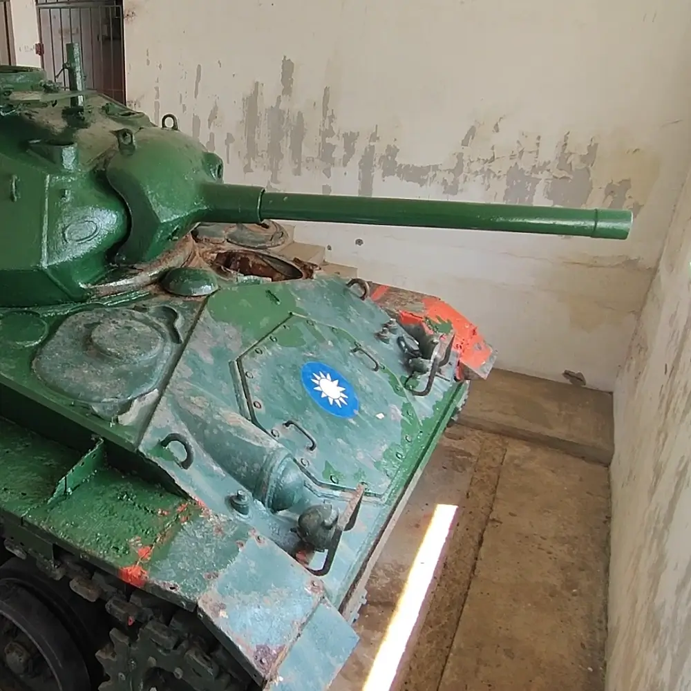 Old Tank on the beach of Kinmen Island