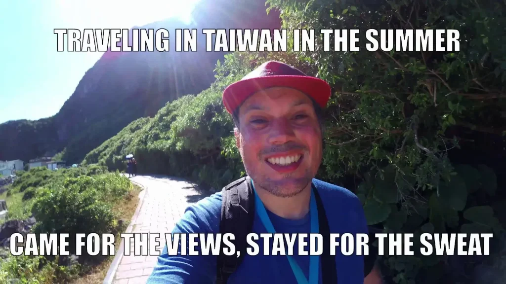 Travel Vlogger Traveling in Taiwan in the summer