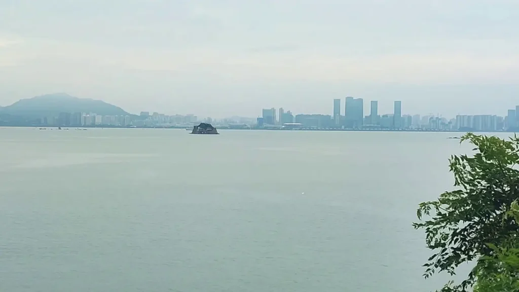 View from Little Kinmen to Xiamen in China