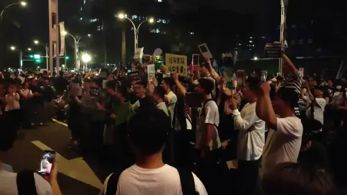 Taiwanese People demonstrating for democracy in Taiwan