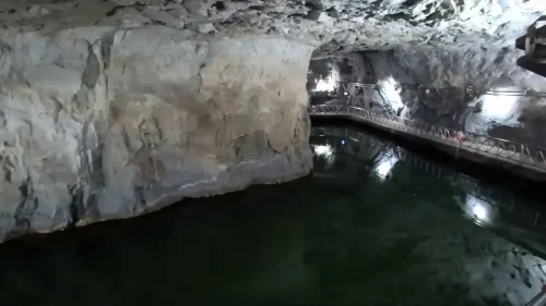 Zhaishan tunnel inside view into a landmark of Kinmen Island